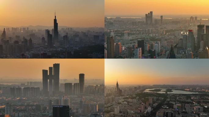 南京玄武区紫峰大厦金鹰世界航拍4k超清