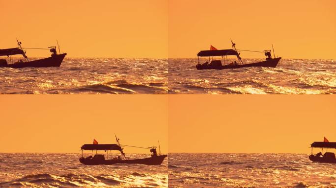 渔船红船乘风破浪