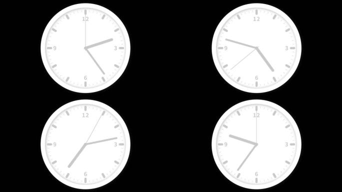 钟表快速转动-alpha通道（12h）