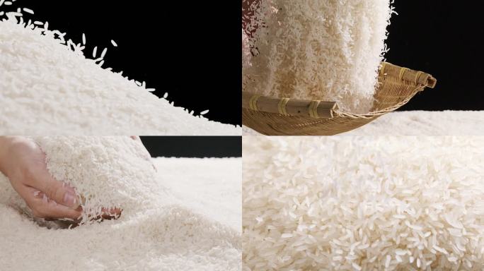 大米米粒农业丰收粮食广告