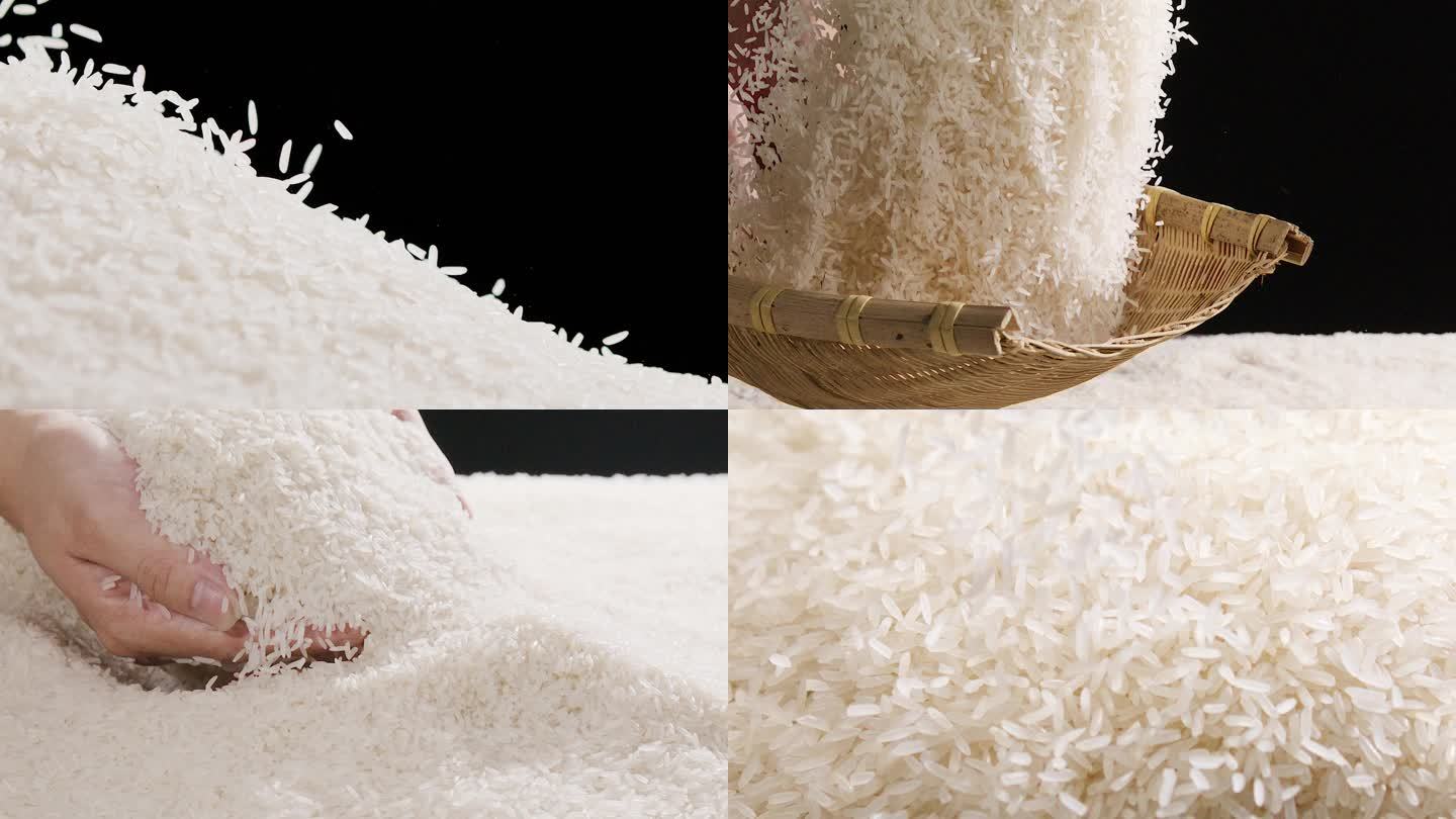 大米米粒农业丰收粮食广告