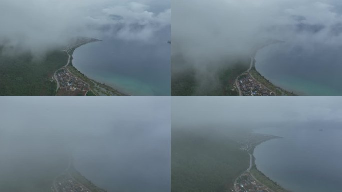 雨中泸沽湖