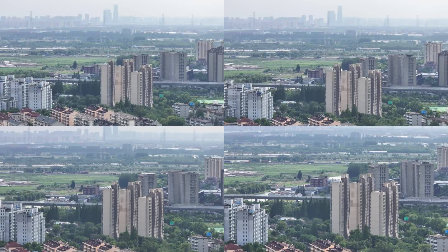 4K原素材-航拍上海特色民居建筑