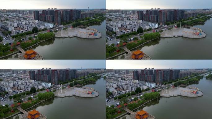 盘锦市 大洼区 向海大道 东湖公园 航拍