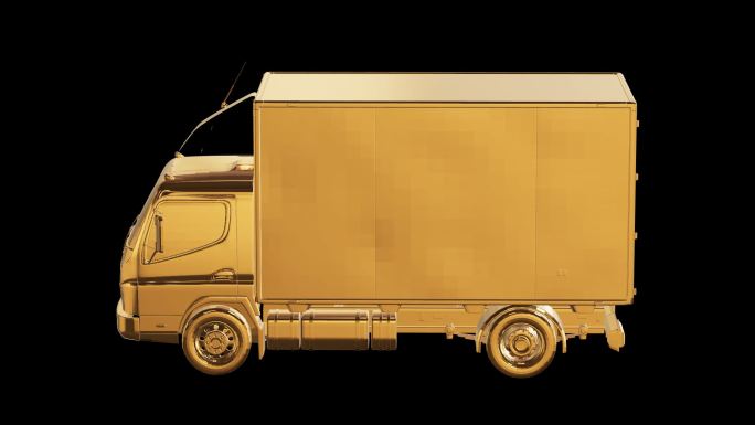 厢式货车黄金版效果展示通道素材