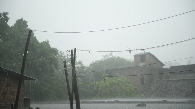 大暴雨 下雨 雨水 农村故事