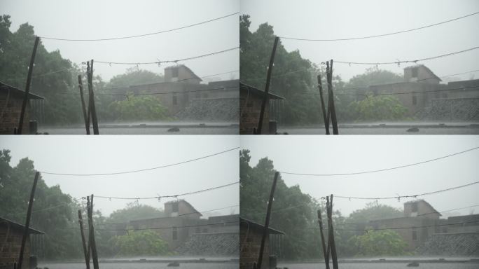 大暴雨 下雨 雨水 农村故事