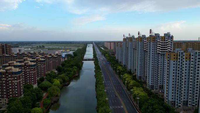 盘锦市 大洼区 向海大道 东湖公园 航拍