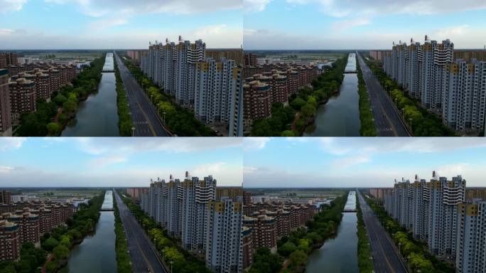盘锦市 大洼区 向海大道 东湖公园 航拍