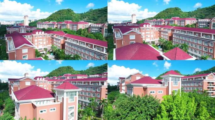 深圳职业技术学院、教学楼航拍、学校环境