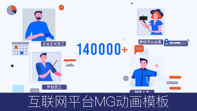 科技MG动画信息平台大数据片尾