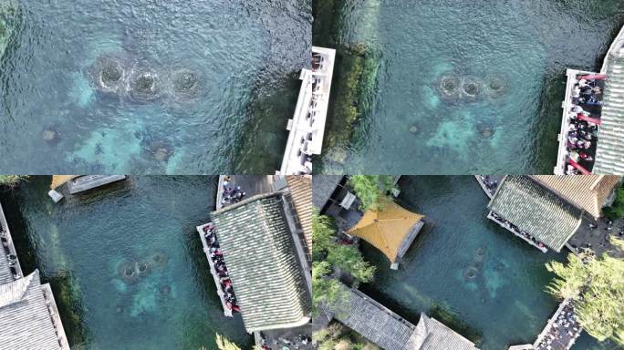 5K原素材-航拍趵突泉公园