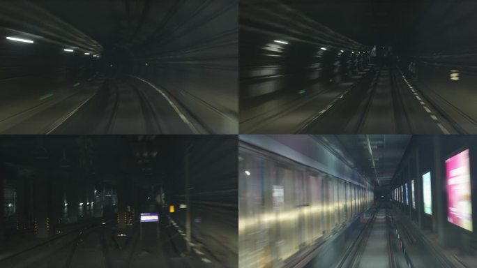 地铁隧道行驶到站，眩晕感