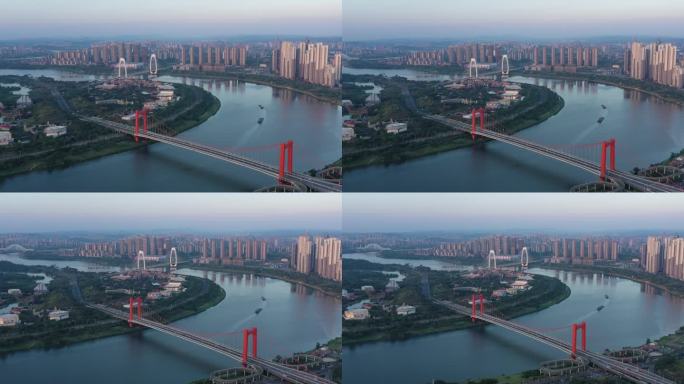 南宁良庆大桥航拍4k视频