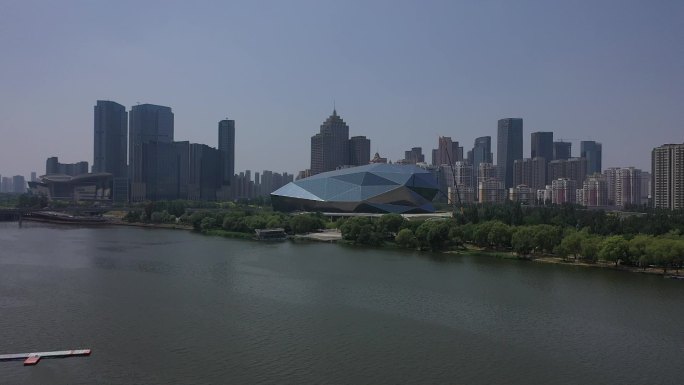 航拍沈阳盛京大剧院