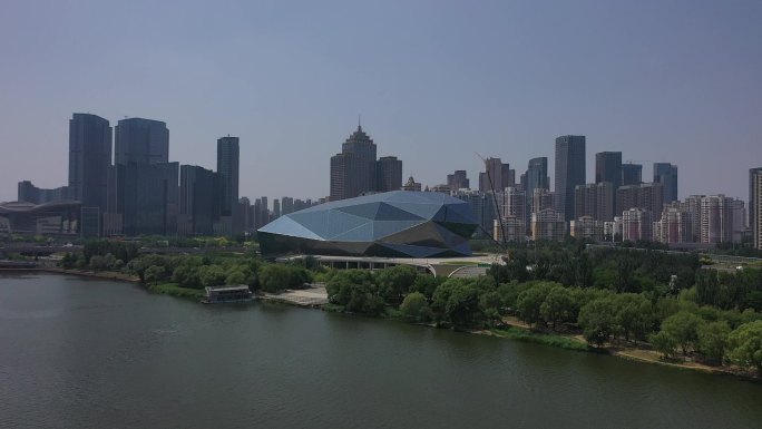 航拍沈阳盛京大剧院