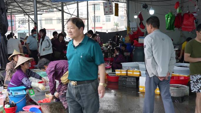 福建漳州菜市场 海鲜市场 鱼虾鲍鱼扇贝