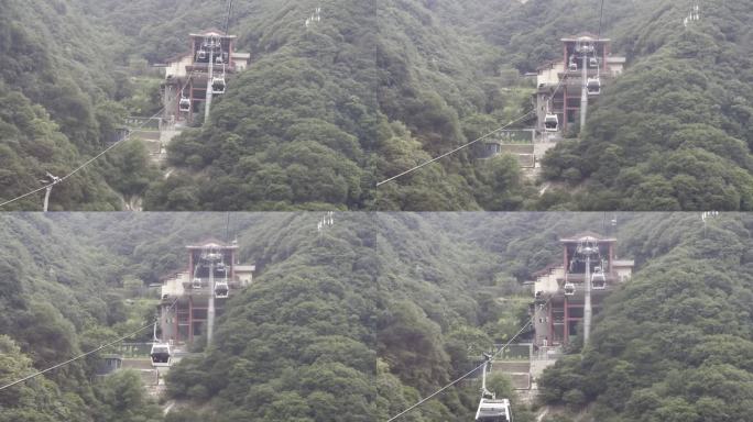 华山高空索道实拍高清素材华山旅游陕西旅游