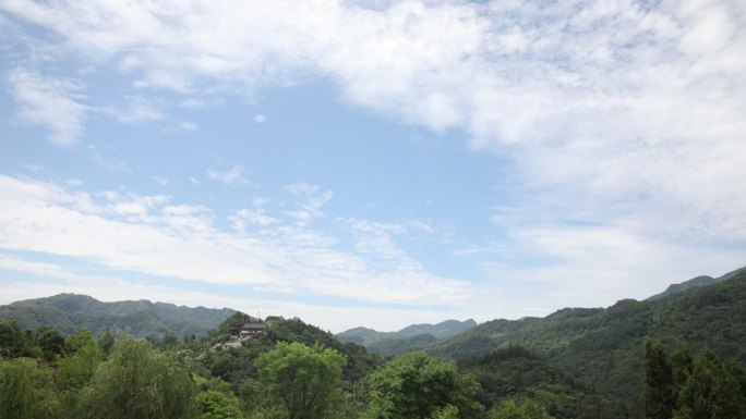 延时风光自然天空云层群山蓝天动感