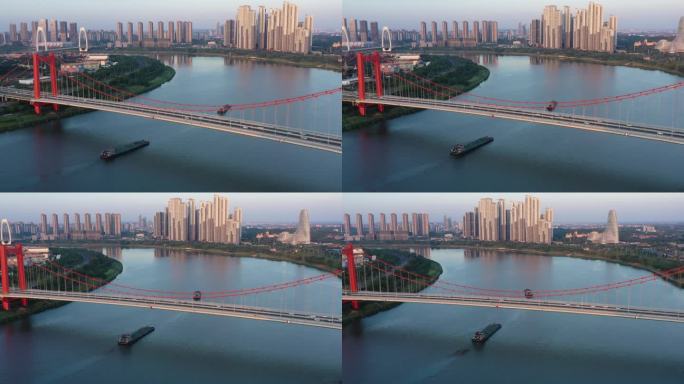 南宁良庆大桥航拍4k视频