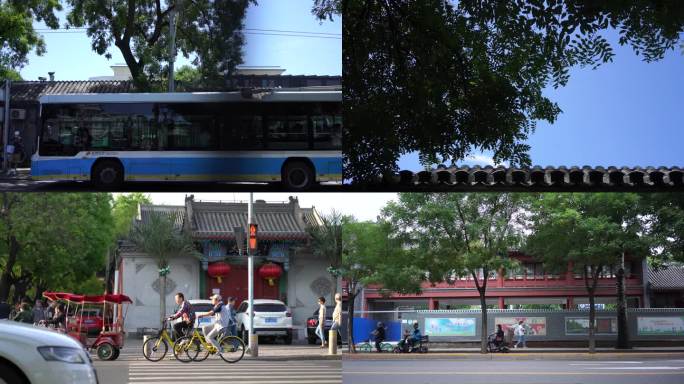 北京 胡同 夏天 斑马线 车1