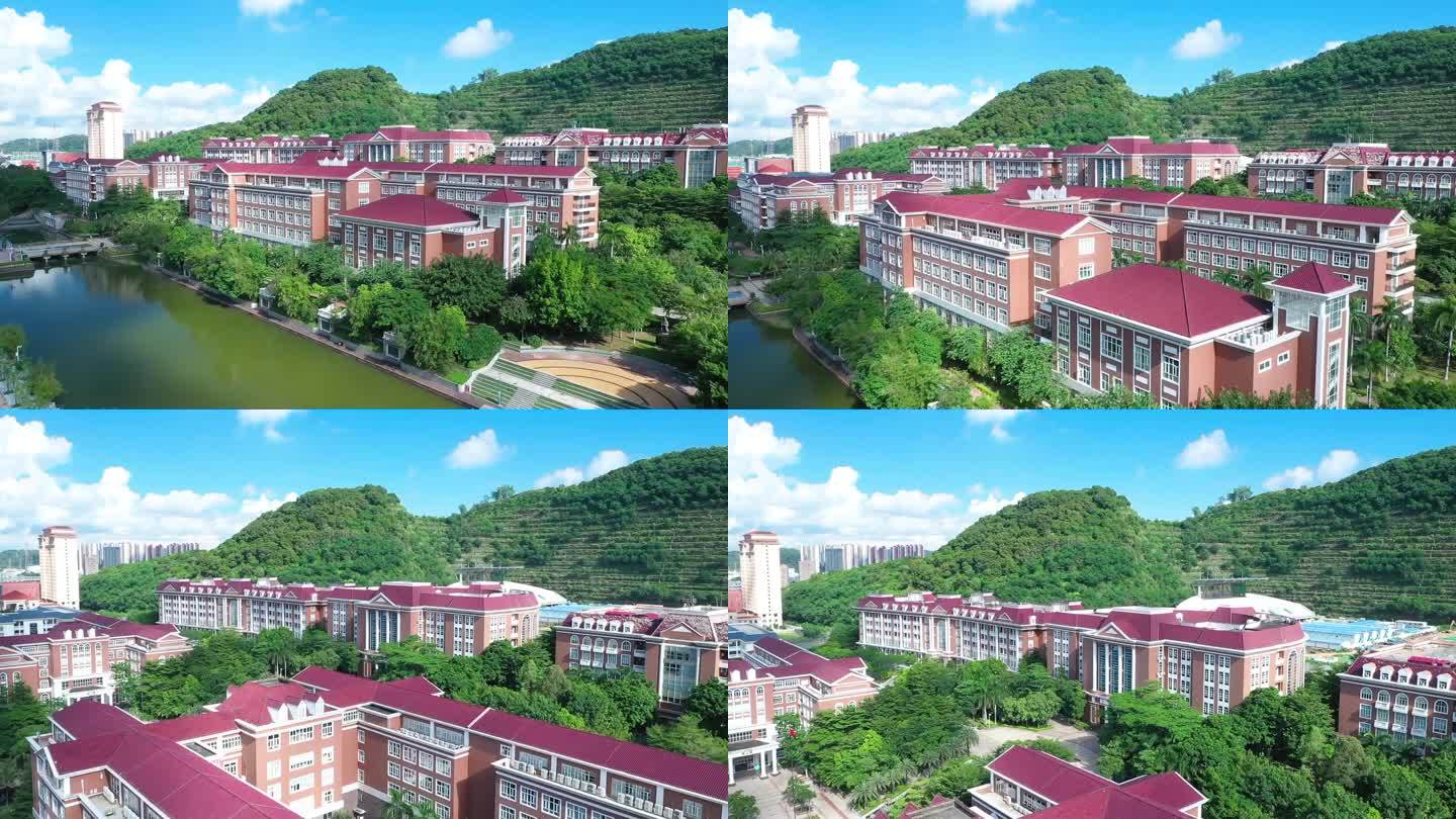 深圳职业技术学院、教学楼航拍、学校空境