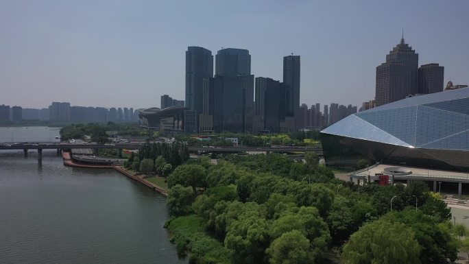 航拍沈阳盛京大剧院