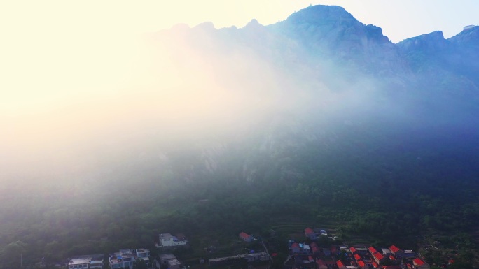 航拍灵山岛 青岛名胜 灵山岛 海岛云雾