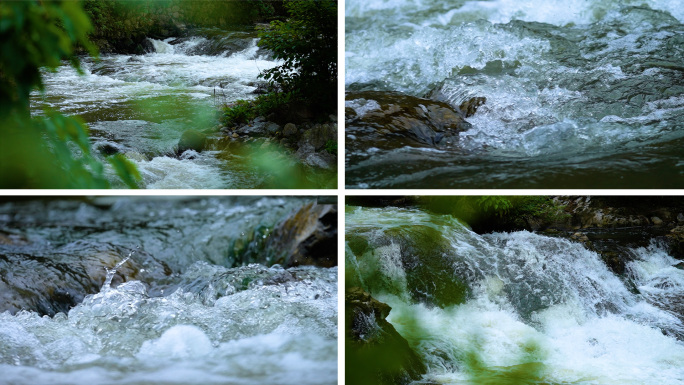 河水泉水河流溪水水流-河水流动唯美空镜头
