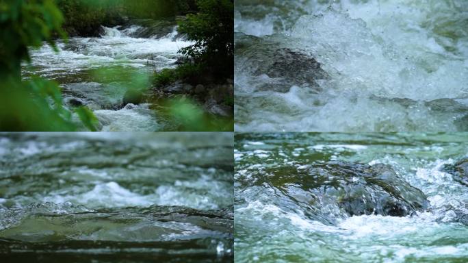 河水泉水河流溪水水流-河水流动唯美空镜头