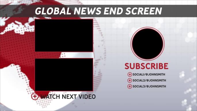 全球新闻结束屏幕