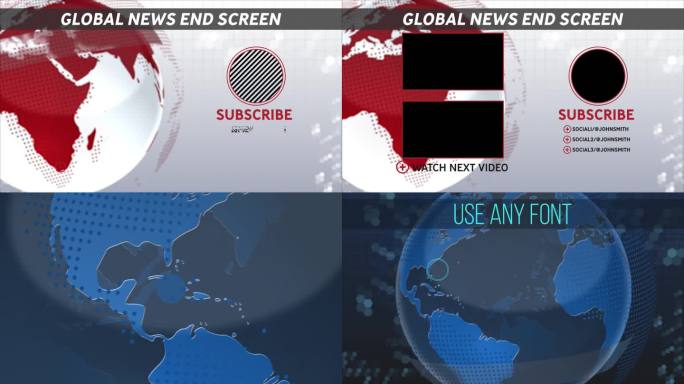 全球新闻结束屏幕