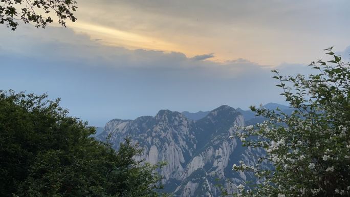 华山延时华山实拍高清素材华山旅游陕西旅游