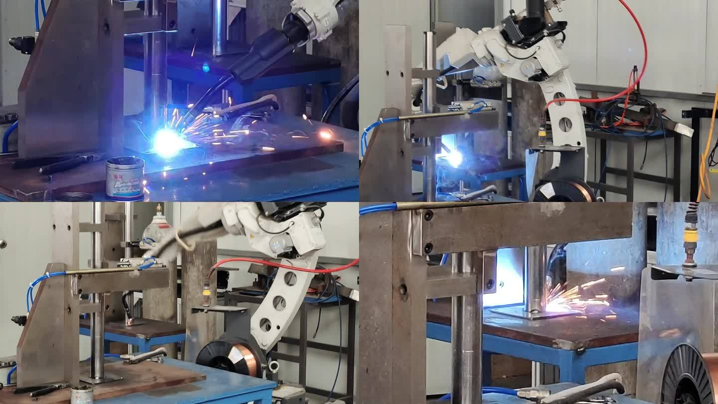 工厂车间机器人焊接机械自动化