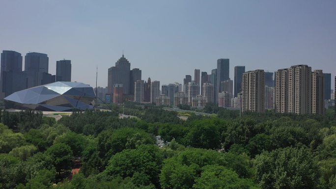 航拍沈阳盛京大剧院