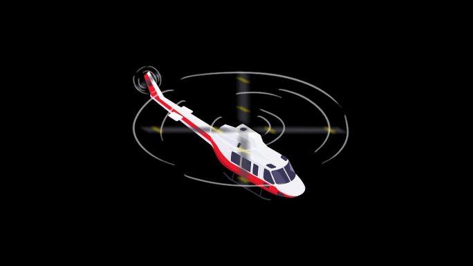 直升机动画 循环动画 带通道 二维