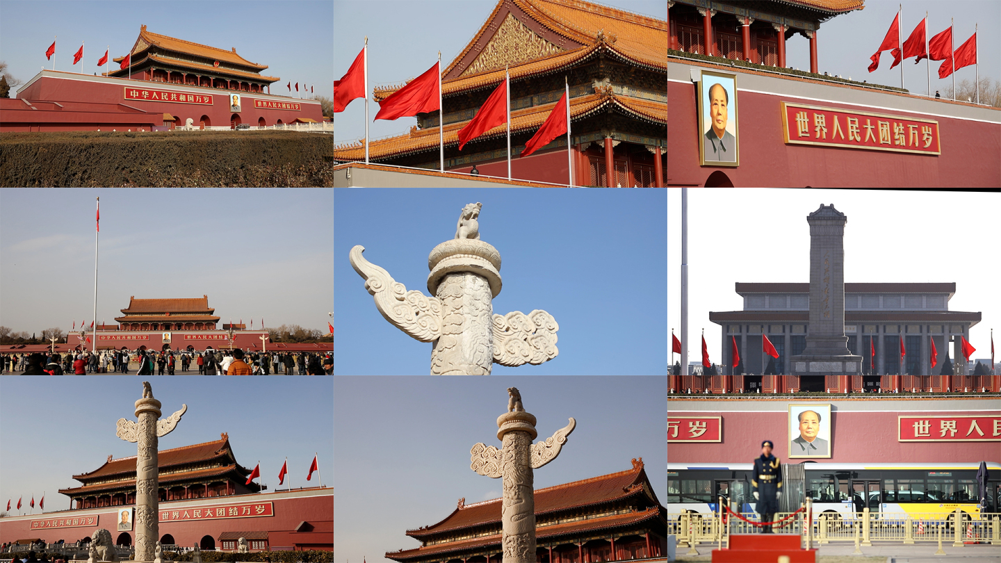 北京天安门华表人民英雄纪念碑