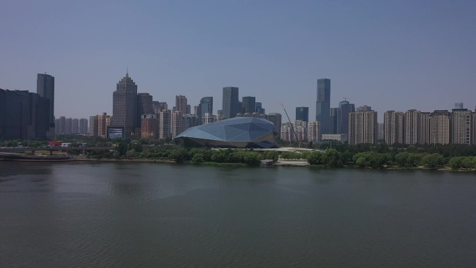 航拍沈阳盛京大剧院