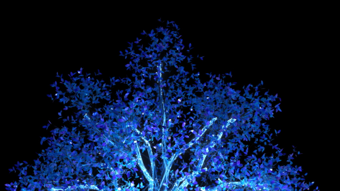 蓝色生命树生长