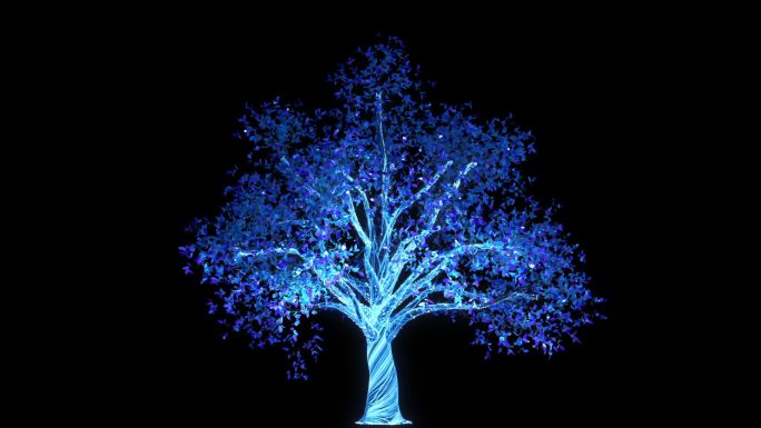 蓝色生命树生长