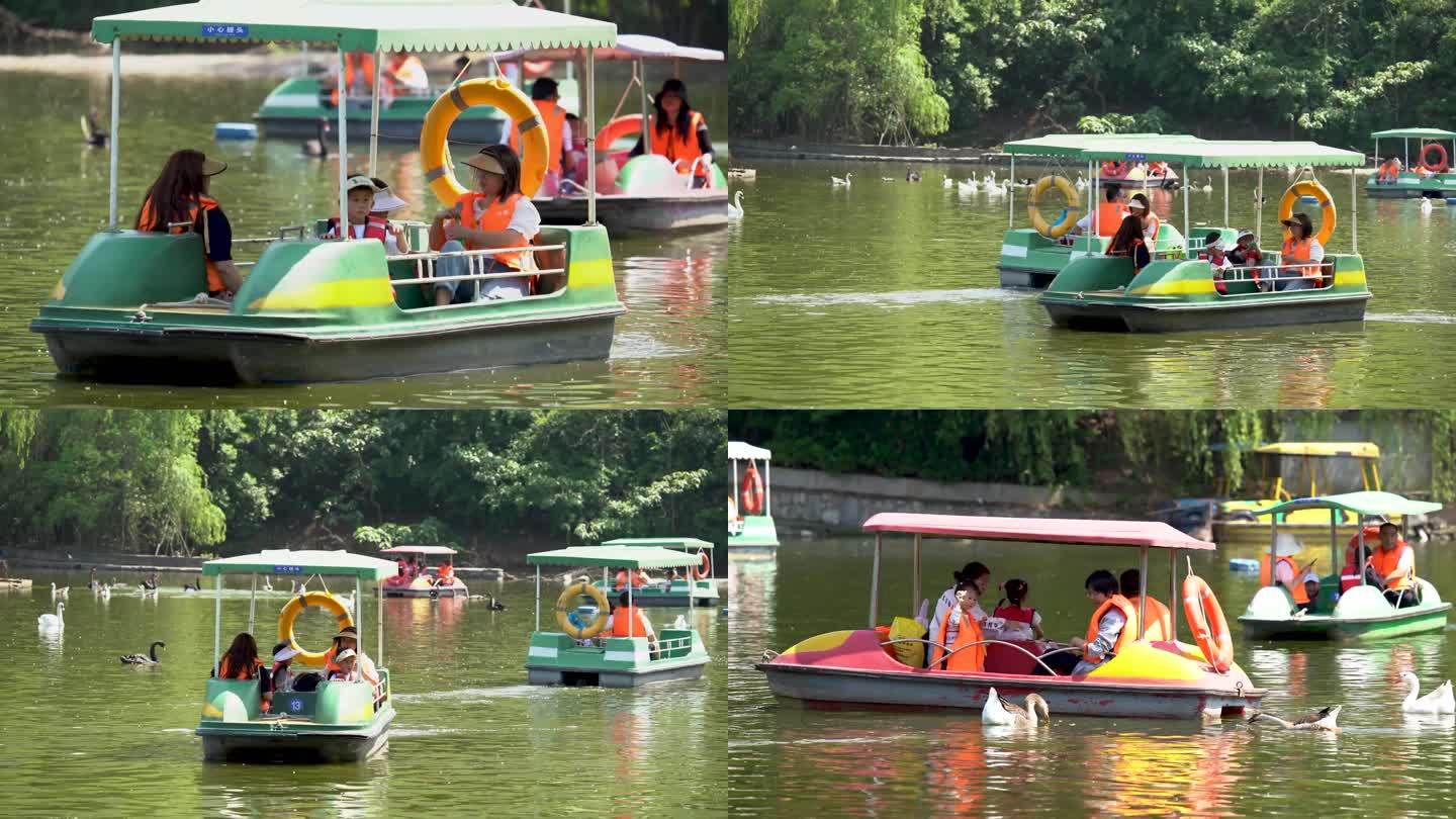 户外公园水上活动划船