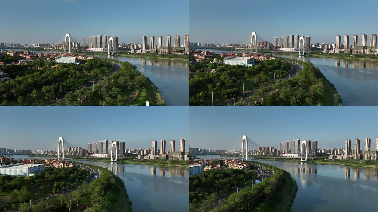 南宁青山大桥航拍4k视频