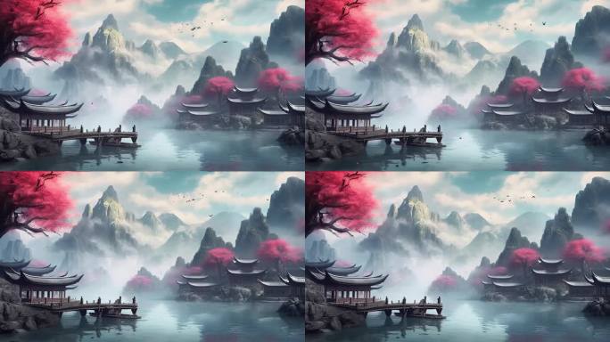 V140中国风水墨山水08