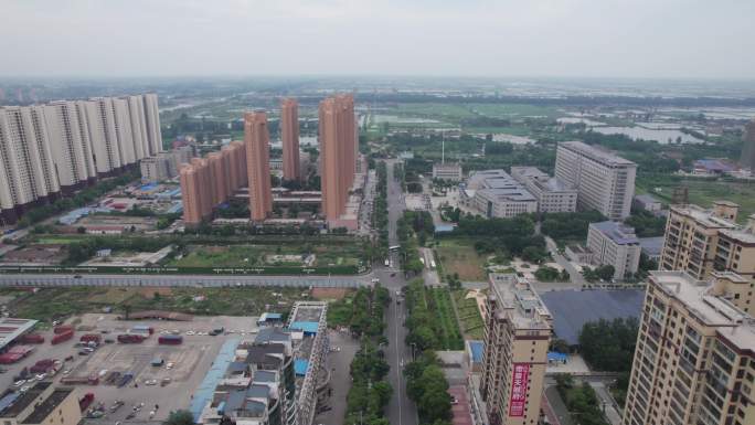 汉川人民大道一镜到底4K航拍