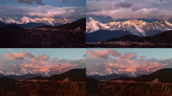 梅里雪山日出航拍