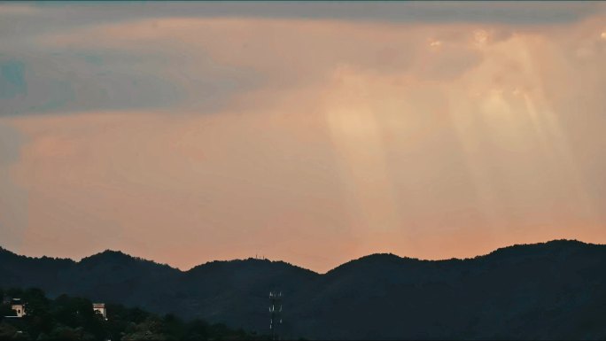 铁山坪  铜锣峡 日落 晚霞 延时 摄影