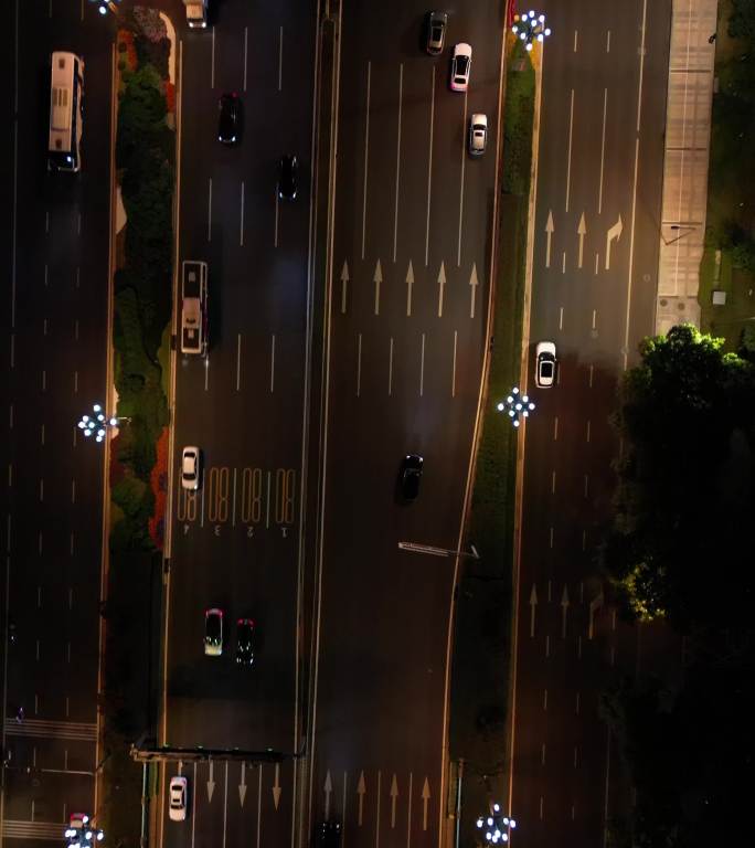 成都南门夜景航拍竖屏