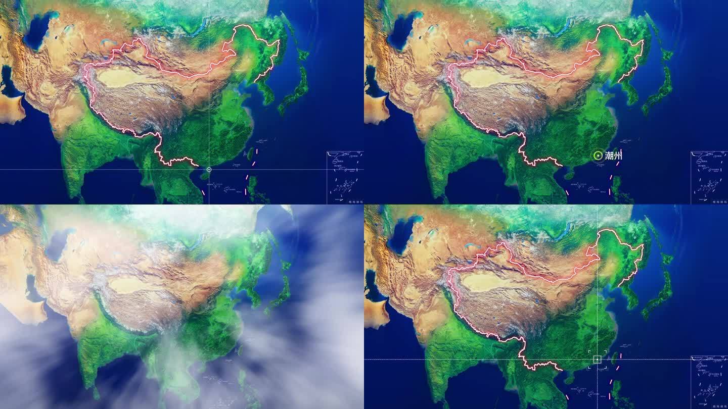 潮州市地图定位二合一