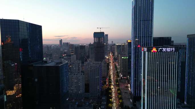 沈阳 夜景 盛京大剧院 皇朝万鑫酒店 沈