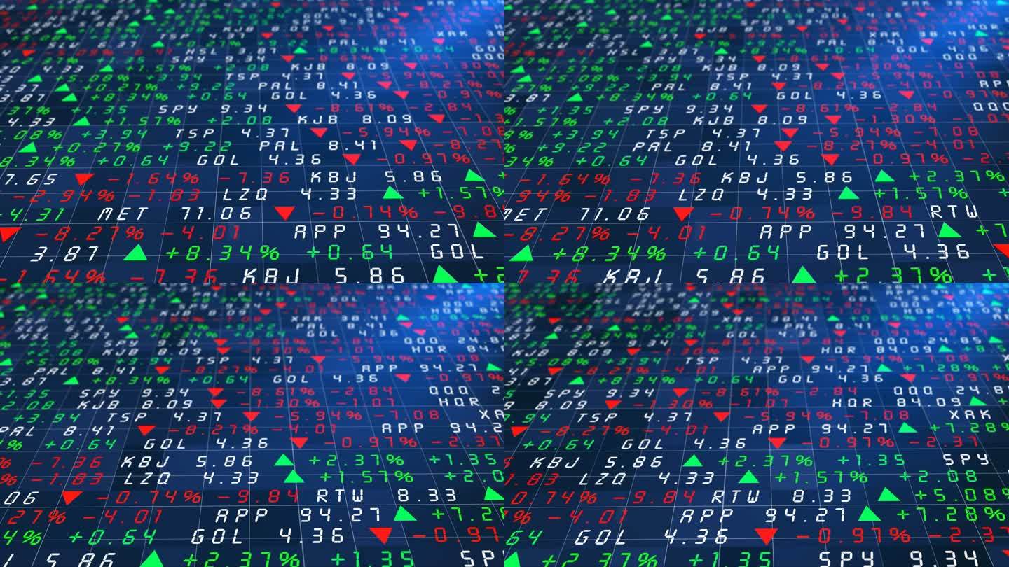 金融市场股票报价走势面板